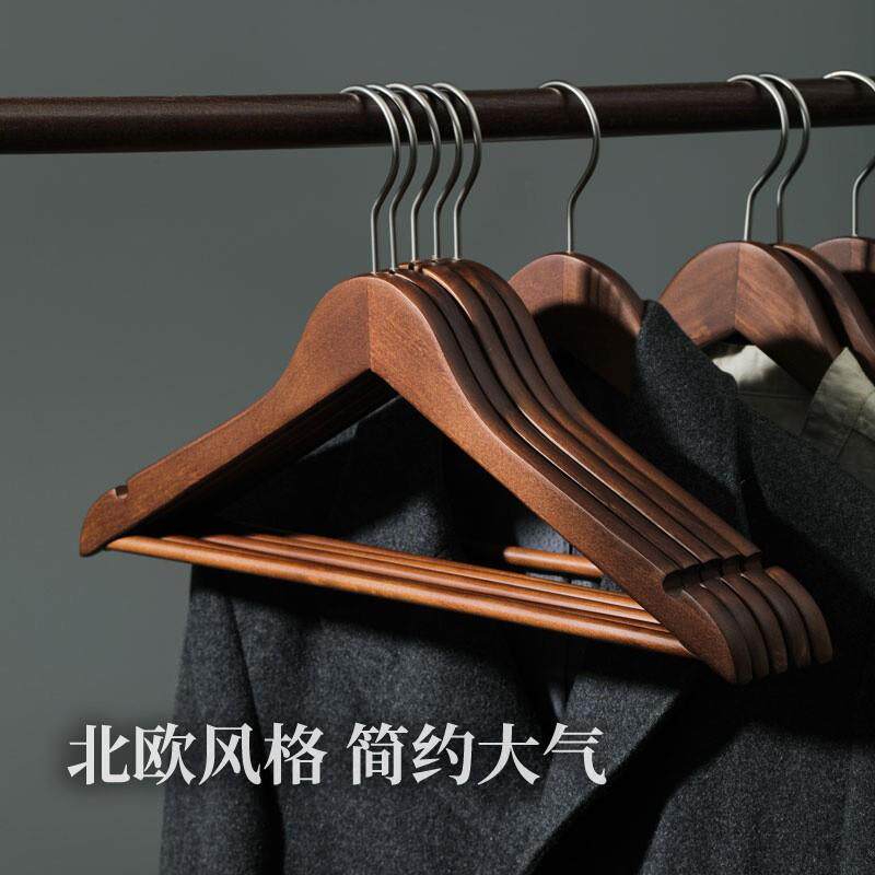 撑子子实木制防滑无痕衣柜木头衣架家用木质挂衣服装店衣架木衣挂