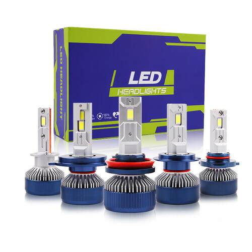 Y2双铜管H11灯泡汽车LED大灯H7H4车灯改装超亮H1前照灯小车远近光