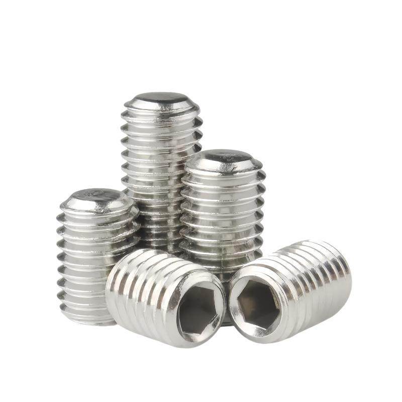 304不锈钢DIN913内六角平端紧定螺钉无头机米顶丝止付螺丝M2-M20