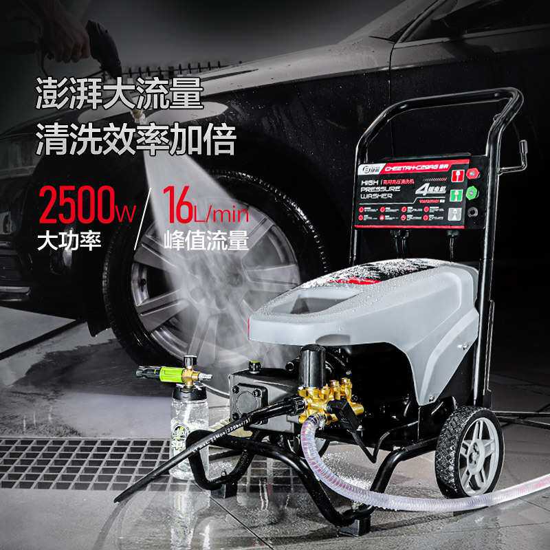 绿霸C29CG380V2500瓦猎豹高压清洗机洗车刷车泵绿田工业