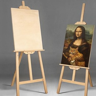 画架可调节素描绘画油画广告展示架实木画架画板折叠美术生用品