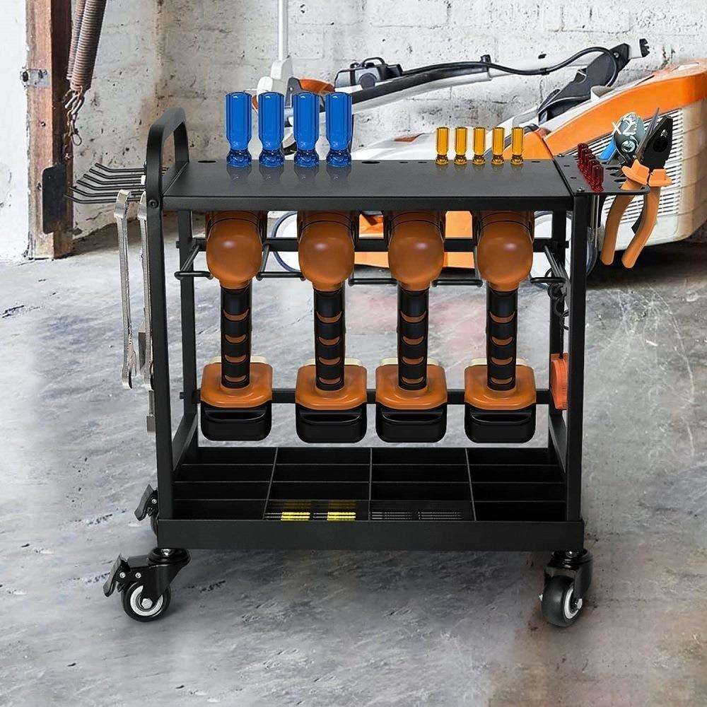 电动工具收纳器车库收纳器货架工具架钻架滚动工具车可移动工具箱