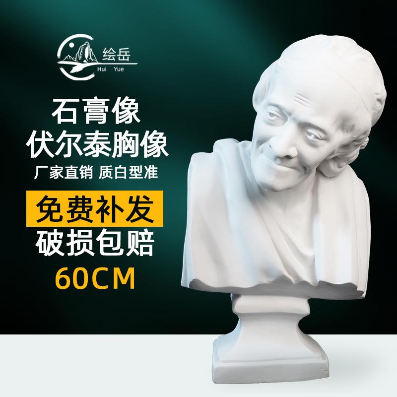 石膏头像伏尔泰胸像素描石膏像静物写生胸像美术素描教具石膏像