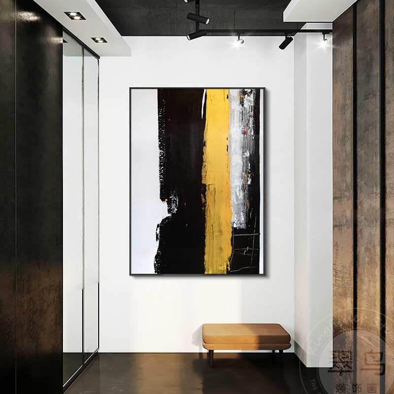 现代艺术喷绘客厅装饰画玄关抽象画办公室壁画大气酒店样板间挂画