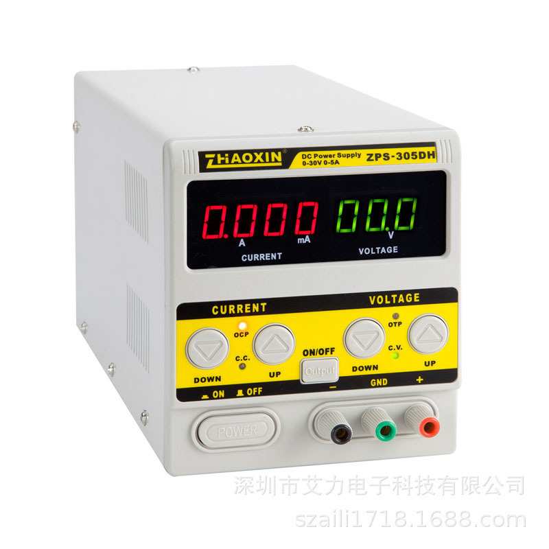 兆信直流稳压电源可调数显直流ZPS-305D线性自动保护笔记维修