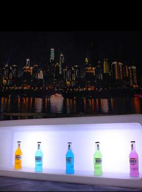 潮流个性 LED发光塑料冰桶 红酒冰桶 多功能夜光花盆 滚塑茶几