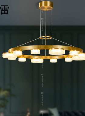 现代大气2021年简约轻奢led灯客厅新款智能无极调光浪漫网红吊灯