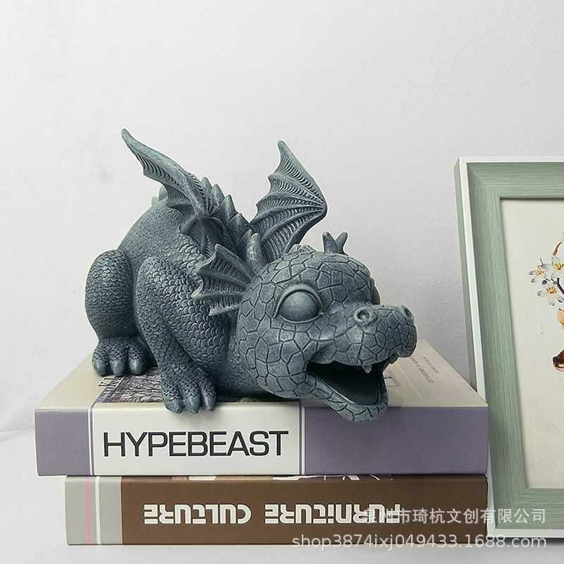 跨境热款动物西方龙花园流水喷泉摆件家居桌面树脂呆萌可爱装饰品,3C数码配件,USB灯,淘宝优惠券,粉丝福利购,淘宝优惠卷