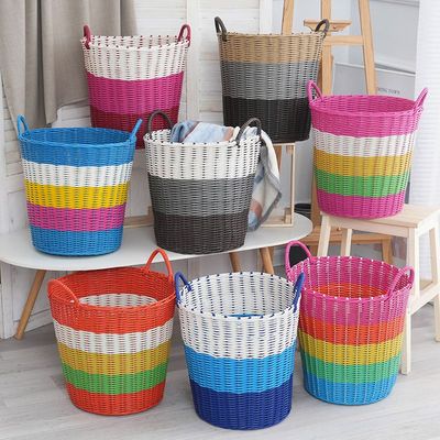 藤编篮脏衣篓衣物脏衣服收纳篮神器仿家用洗衣子装放筐特大号粗管