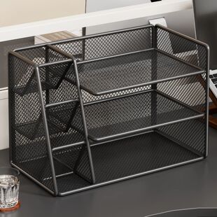 文件架办公桌置物架文件收纳架子办公室多层大容量资料档案整理框