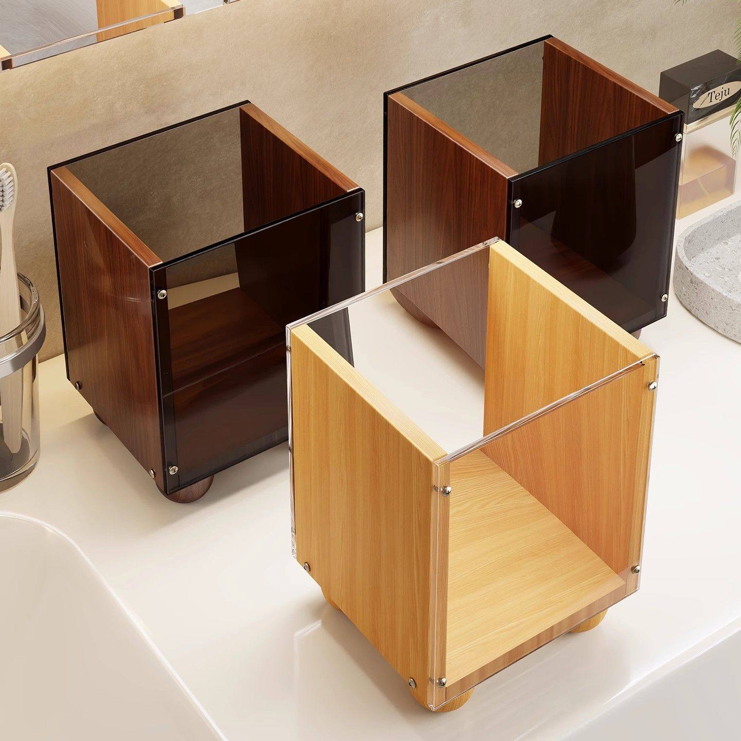 梳子置物架子卫生间化妆刷浴室洗漱台面多功能放牙刷牙膏收纳神器