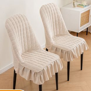 椅子套罩2025新款加厚餐椅套罩万能弧形椅子套靠背一体通用凳子套