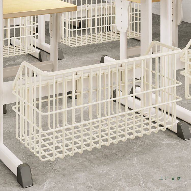 桌下侧边挂篮学生书桌置物架教室放书包收纳筐儿童书架多功能书箱