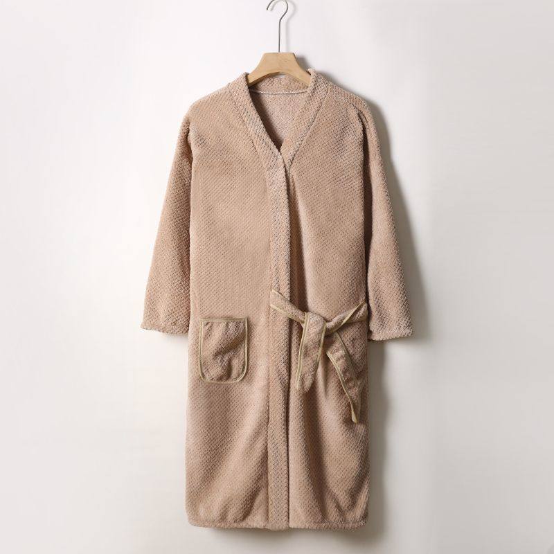 浴巾浴裙成人浴袍吸水速干加厚秋冬男女情侣睡袍长款洗澡居家浴衣