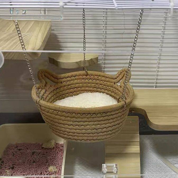 花枝鼠吊床秋千蜜袋鼯松鼠过冬睡窝金丝熊仓鼠飞鼠悬挂咬保暖棉窝