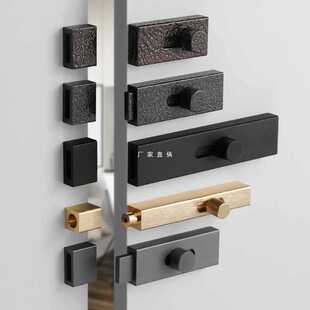 通用型免打孔铝合金插销门扣门栓防盗卫生间木门铁门卧室反锁扦销