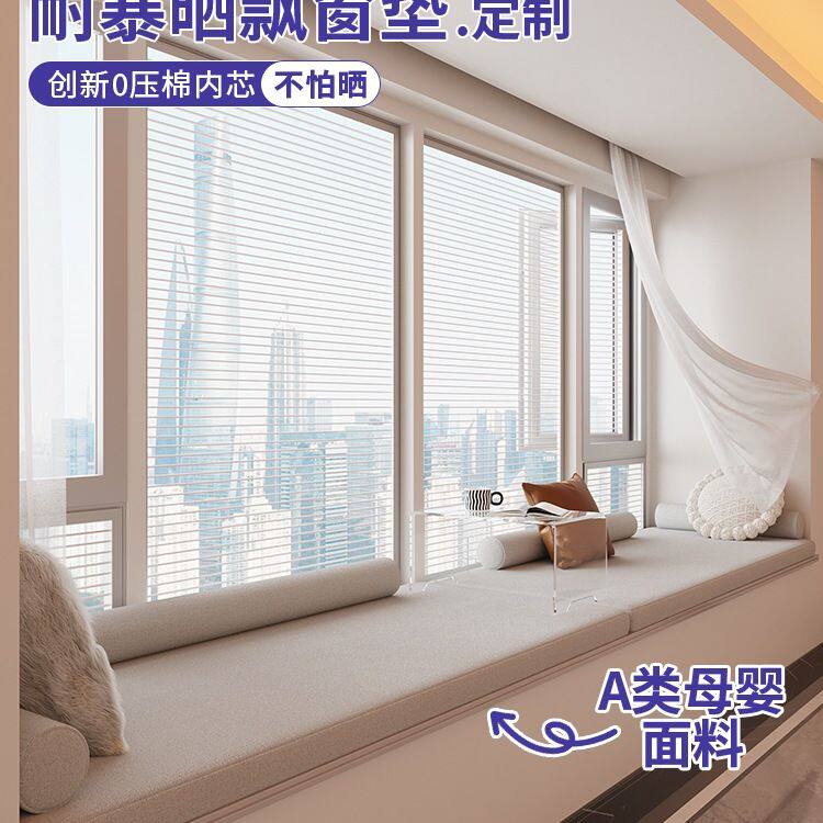 母婴级飘窗垫2024新款轻奢高级感四季通用可拆洗阳台窗台垫子定