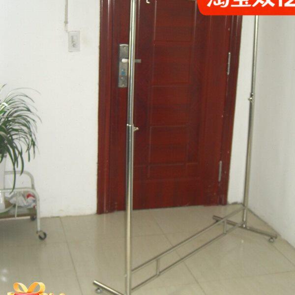 室外阳台简易晒衣架不锈钢单杠晾衣架支持长短伸缩高度调节挂衣架