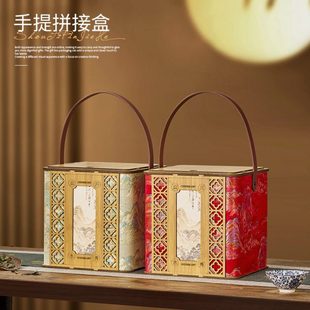 新款年货礼盒仿竹制手提盒红茶白茶散茶礼盒通用茶叶包装盒空盒