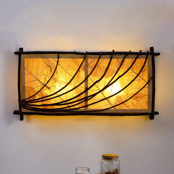 餐厅头灯过道壁灯东南亚实木别墅墙壁灯装饰灯酒店创意卧室床艺术