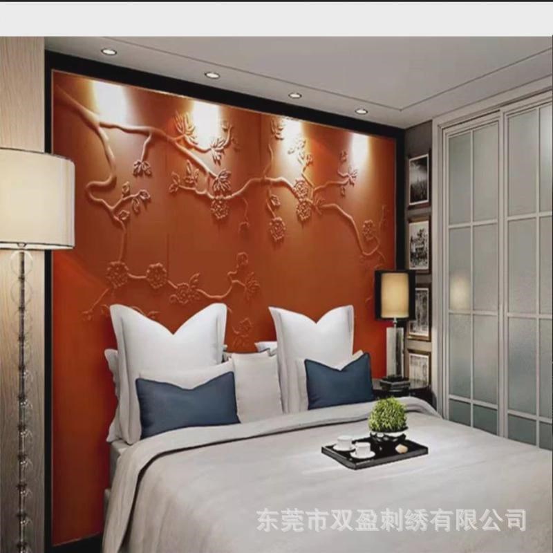 电视客厅皮雕背景墙木饰面简约现代卧室浮雕背景板床头Z硬包护墙