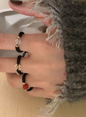 大号大戒指女花戒指钱粗食指戒指款圈口爆送胖戒指女有手闺蜜网红