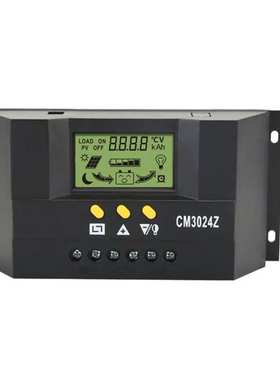 CM3024Z 12V24V30A太阳能控制器LCD液晶电流显示太阳能充电控制器