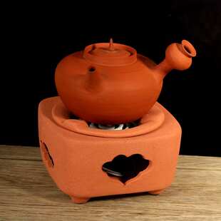 祥云电丝炉电炭炉潮州朱泥砂铫壶红泥小火炉煮茶炉日式侧把烧水壶