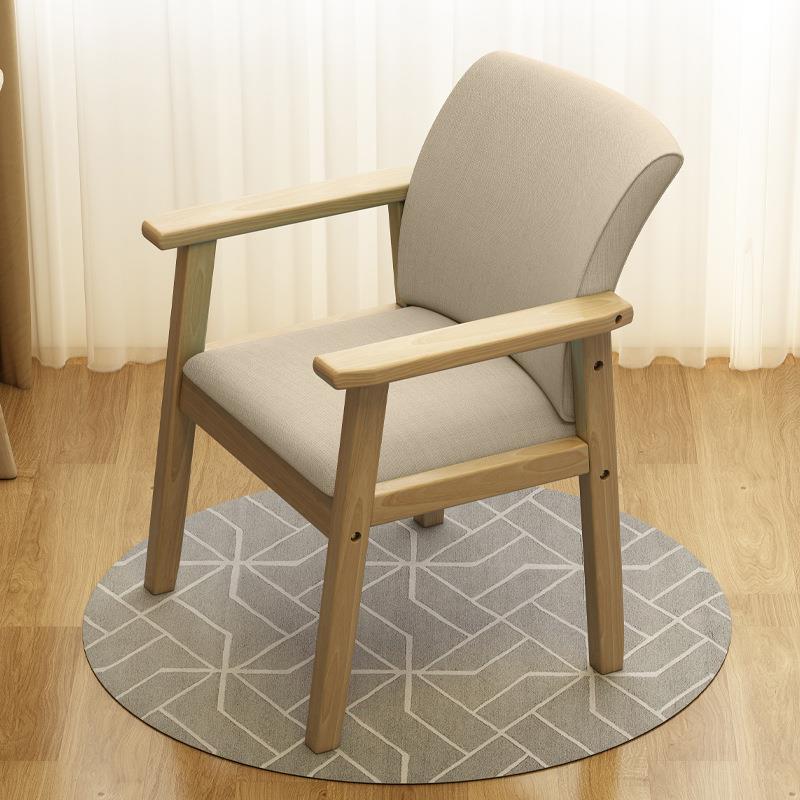 北欧实木餐椅家用卧室凳子工程单整批带扶手靠背椅休闲电脑书桌椅