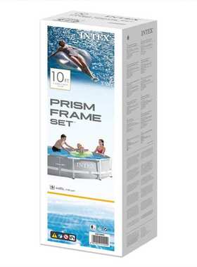 INTEX 26700原装10尺灰色圆形支架水池305*76CM管架水池26700