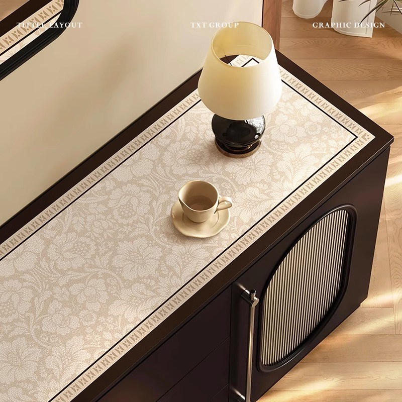 德国CH餐边柜电视柜垫轻奢高级感防水防油防烫免洗桌X布台面保护