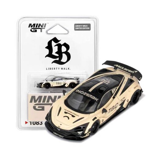 MINIGT1083门店挂卡迈凯伦720SLB改装版TBC奶白64合金汽车模型