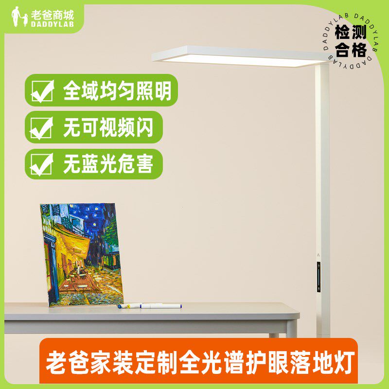 老爸定制100瓦全光谱护眼落地灯大路灯无蓝光危害均匀照明工厂发