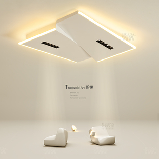创意led吸顶灯简约现代主卧室灯客厅灯无主灯餐厅房间灯中山灯具