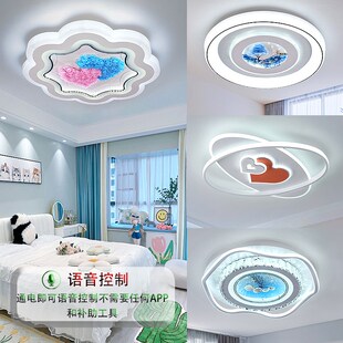 高亮语音控制卧室灯LED吸顶安装 简单现代简约房间卧室2024年新款