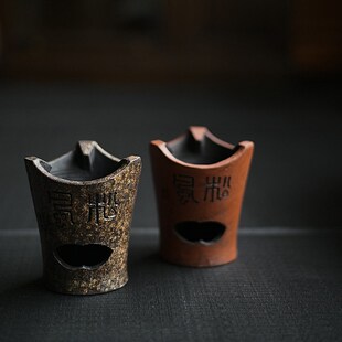 倚松小院 松风舍程伟手作 惠山刻字炉 赤贫陶艺煮茶炉 酒精炉碳炉