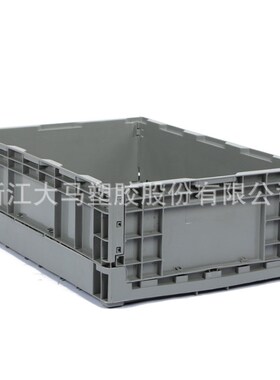 供应 650*435*210mm可折叠物流箱 高抗冲COPP超市配送周转箱
