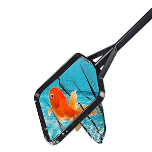yee鱼缸金鱼渔捞网观赏鱼圆方形鱼捞网兜水族箱手抄鱼网小鱼网兜