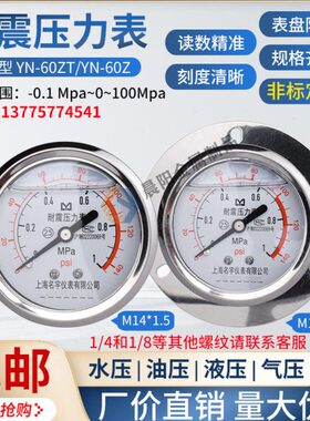 耐震压力表ZMPA6轴N-型Y01T-.向60