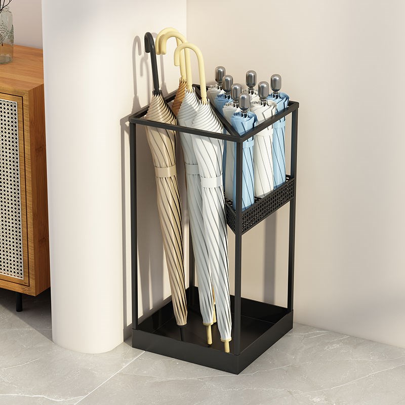 简约铁艺沥c水雨伞架入户雨伞收纳桶放伞架门口家用轻奢雨伞放置