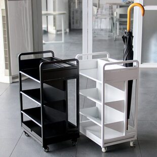 短酒店大容量雨伞架商用门口学校雨伞收纳架放滑轮创意教室大堂伞