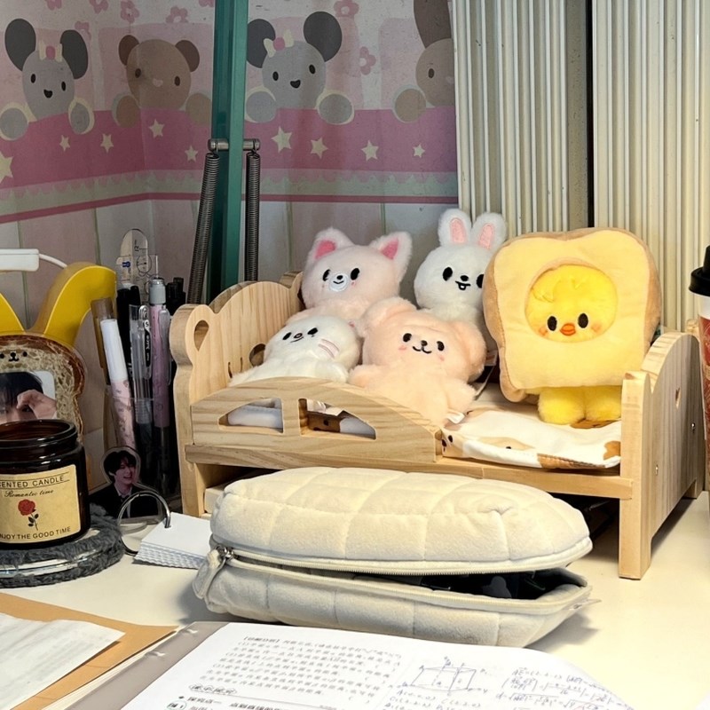 棉花娃娃的床40cmm娃床公仔过家家小床家具用品30cm娃屋家居床木