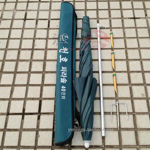 钓鱼伞防雨防紫外线铝合金2米伞伞遮阳扬平角天弯豪缺万向竿口2.