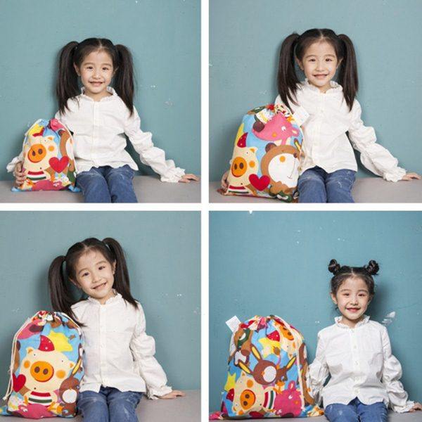 幼儿园衣物换洗袋儿童卡通帆布抽绳袋旅行物品分类收纳袋学生收纳,收纳整理,衣物收纳袋,淘宝优惠券,粉丝福利购,淘宝优惠卷