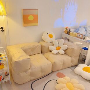 单人沙发椅卧室小沙发阳台宿舍靠背椅座椅豆袋懒人沙发双人榻榻米