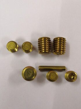 13保h机米螺丝 M6N9无头紧定黄铜内六角M5rosDI顶丝止付铜环H62M8