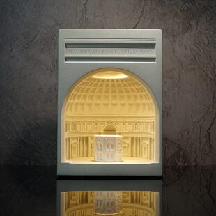 万香薰氛围灯床头香氛融小夜灯创意融蜡火烛神殿卧室水泥建筑无灯