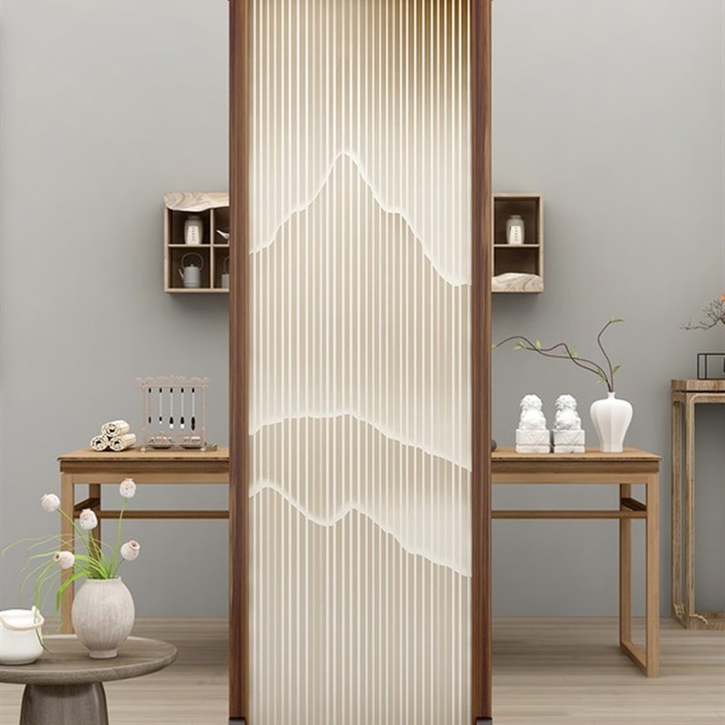 屏风隔断c客厅2025新款入户正对门办公室可折叠移动新中式玄关屏