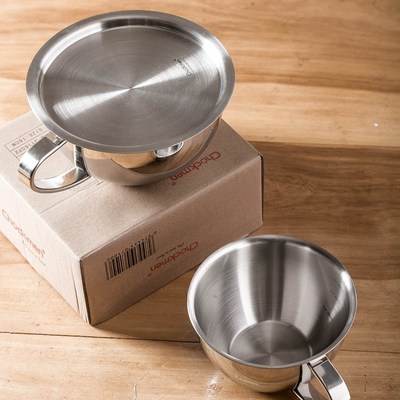 18-10不锈钢燕麦早餐杯打蛋杯热奶杯大肚杯带把手W碗带刻度泡面碗