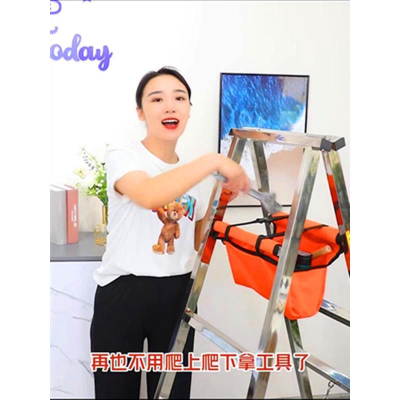 爆款梯子工具包布兜铝合t金折叠家用木工人字梯伸缩梯帆布工具袋